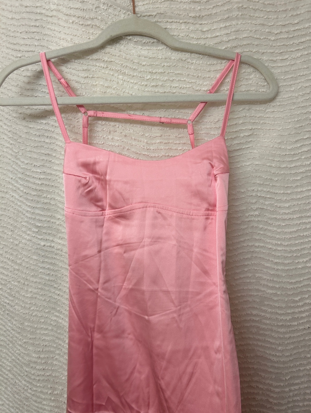 Finesse Chrishell Satin Cut Out Midi Dress Xxs Xs Pink Bachelorette Party Nwt — image 4 of 8